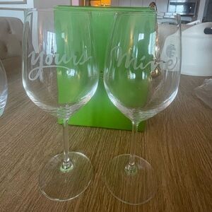 Kate Spade Two of a Kind wine glass set